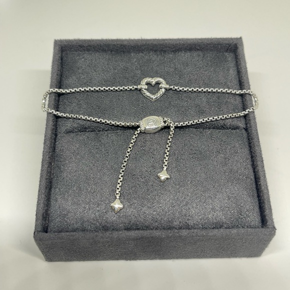 David Yurman Heart Station Bracelet with Diamonds - Picture 8 of 8